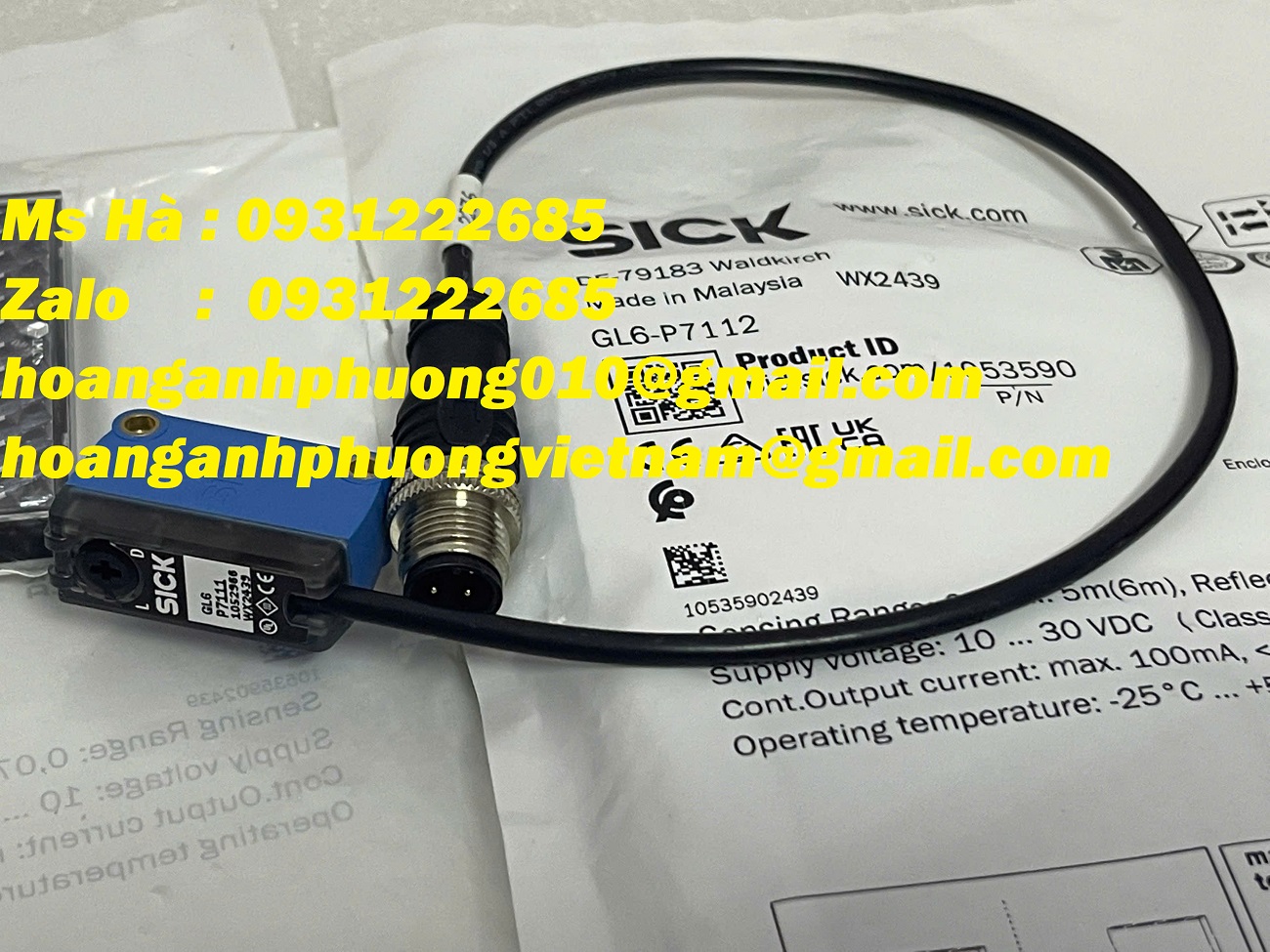 Cảm biến Sick GL6-P7112 phát hiện vật thể chính xác trong sản xuất